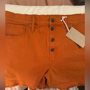 NWT Madewell Burnt Orange Shorts